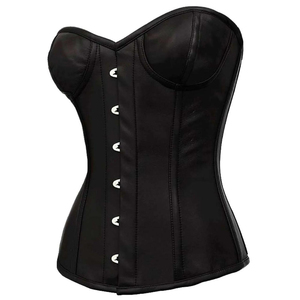 Vintage Sexy Plus Size Overbust Corset Tops for Women Breathable Leather <b>Shapewear</b> Medium Control Thin Design Everyday - Product Image 3
