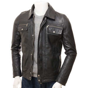 Veste de motard en peau de mouton de qualité supérieure pour homme, coupe et style personnalisables, manteau de moto en cuir véritable pour motards élégants - Product Image 3