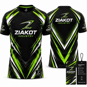 เสื้อยืด ZIAKOT ดีไซน์ใหม่สำหรับผู้ชาย สีดำขาว แบบสั่งทำพิเศษเพื่อการเล่นกีฬา - Product Image 5