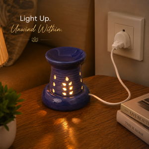 Luxury <b>Ceramic</b> Electric Aroma <b>Diffuser</b> | Handcrafted Essential Oil Burner for Aromatherapy Home Spa Wellness Decor Gift Premium - Product Image 3