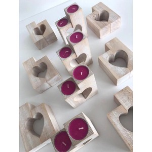 ที่วางเทียนรูปหัวใจไม้สำหรับตกแต่งบ้านวันวาเลนไทน์ใช้วัสดุที่ทนทาน - Product Image 4