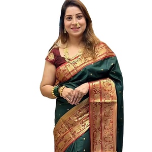 Vêtement Ethnique Indien Traditionnel Coton Lin Soie Imprimé Sarees avec Chemisier Tenue de Fête Vêtement Indien - Product Image 1