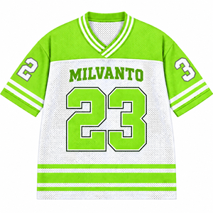 Lime Custom Men's Soccer <b>Football</b> Jersey Short Sleeve Breathable Mesh Teamwear <b>Personalised</b> Name & Number Training Jersey - Product Image 1