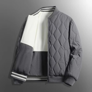 Warm Bomber <b>Jacket</b> Two Sided Wear <b>Thick</b> <b>Fleece</b> Stand Canvas New Streetwear Oversize Warm Coat Variety - Product Image 3