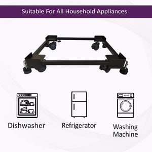 Adjustable Steel Modern Kitchen Gadget Washing Machine Stand <b>Frame</b> Wheels Refrigerator Base Rack Anti Vibration Mobile Appliance - Product Image 2