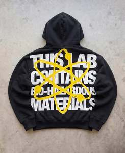 Custom Unisex Oversized Pullover <b>Hoodie</b> Bold Raised Letter Graphic Premium Streetwear Sweatshirt Heavyweight Cotton Hoodies - Product Image 2