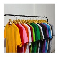 T-shirt d'été tricoté surdimensionné pour homme, manches courtes, motif uni, 100 % coton, design décontracté, anti-UV, écologique, séchage rapide