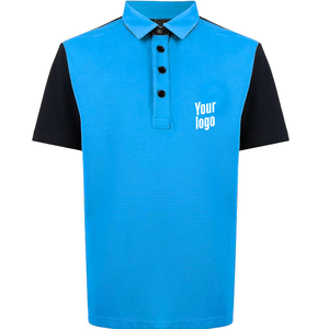 Chemises polo pour hommes en coton 100% respirant, à manches courtes, avec logo personnalisé imprimé sur écran, séchage rapide, OEM. - Product Image 1