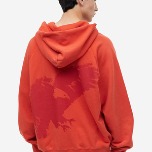 Wholesale High Quality Custom Fashion Streetwear Solid Oversized Autumn 100% Cotton Pullover Premium <b>Men</b> Hoodies with Pocket - Product Image 4