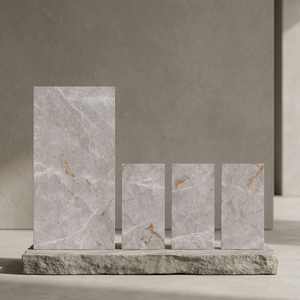 Azulejos de porcelana pulida Embrace Brown de 800x1600 mm con diseño de mármol marrón para suministro a concesionarios y salas de exhibición. - Product Image 3