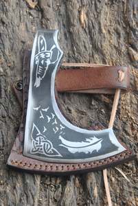 Industrial Grade Carbon Steel <b>Axe</b> Head Premium Quality Tool <b>Wood</b> Handle Sheath <b>Axe</b> Camping/Hunting <b>Axe</b> - Product Image 5