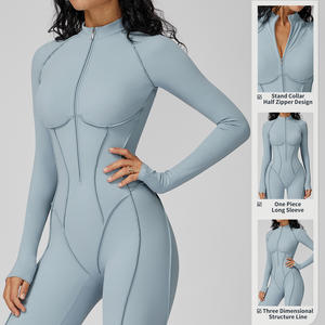 Ropa Deportiva para Mujer, Mono Deportivo de Una Pieza de Alta Elasticidad, Mono Ajustado Personalizado para Entrenamiento, Mono Largo de Yoga para Mujer, Ropa de Yoga - Product Image 2