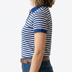 Polo en tissu unique pour femme, look classique, vêtements de sport, meilleure performance, manches courtes. - Product Image 3