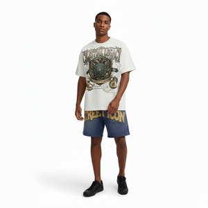 T-shirts pour hommes personnalisés PENTO INDUSTRY, imprimés par transfert thermique, séchage rapide, col rond, streetwear vintage, poids lourd - Product Image 1