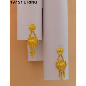 ต่างหูดีไซน์แบบโบราณคุณภาพพรีเมียมชุบทองเทียมสไตล์แอฟริกันและดูไบสำหรับผู้หญิงและเจ้าสาว - Product Image 2