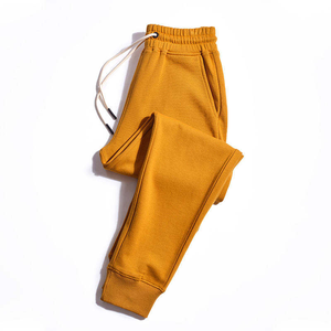 <b>Men's</b> <b>Burgundy</b> Cotton Sweatpants Elastic Waist Casual Joggers Side Pockets Midweight Knitted Autumn Wear - Product Image 5