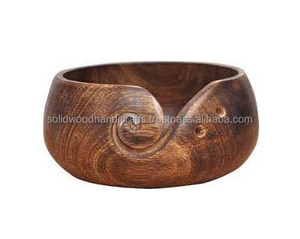 Cuenco de hilo de madera hecho a mano, soporte de hilo de palisandro, caja de almacenamiento de hilo de ganchillo, cuenco de bola de hilo, regalo para cumpleaños de madre - Product Image 5