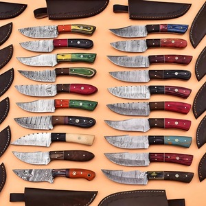 Vente en gros de couteaux de chasse en acier damas fabriqués à la main |   Couteaux de brousse et de dépecage à lame fixe personnalisés |   Fabricant OEM ODM - Product Image 1