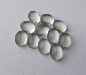 Cabochon d'améthyste verte naturelle de forme ovale, pierre précieuse calibrée de qualité, pierre lâche pour la fabrication de bijoux, fournitures artisanales - Product Image 6