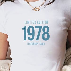 Légendaire t-shirt court à la mode pour femmes design édition limitée 1978 - Product Image 4