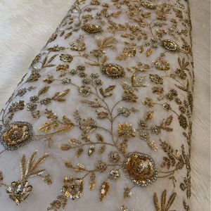 Premium Sequence Embroidery Fabric For Women Fashion Wear Designer <b>Garments</b> Party Wear Dresses Kaftan Abaya Bridal Wear - Product Image 6