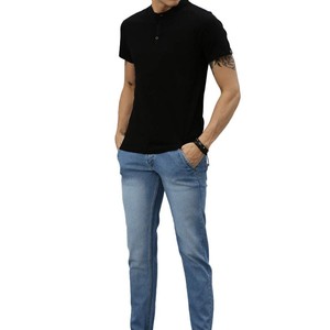 Service OEM, jeans pour hommes de haute qualité, vente en gros, design personnalisé, prix bas, jeans en denim à motif uni - Product Image 4