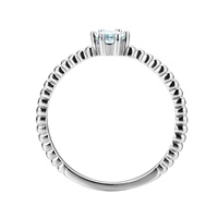 Bague de Fiançailles Délicate en Argent Sterling 925 avec Topaze Bleue Naturelle, Bijou Pierre de Naissance pour Femme 2026 Destiny Jewellery
