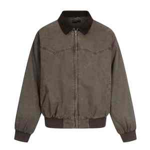 TR-CTJ-015 Coated Windproof Jacket Short Wide Heavy Lapel Loose Trendy Slimming Workwear Wear resistant <b>Coach</b> Women's Jacket - Product Image 5