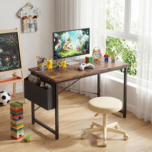 <b>Foldable</b> MDF Home Office <b>Desk</b> with Storage Bag and Hook for <b>Small</b> Spaces Modern Study Writing Table - Product Image 5