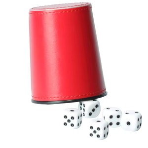 PU leather <b>dice</b> cup with customized logo square shape eqo friendly - Product Image 6