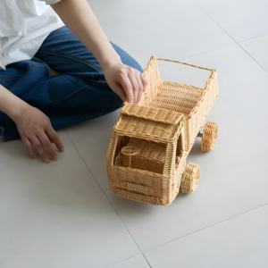 Camión Monstruo de Juguete de Ratán Ecológico al por Mayor para Niños, Juguetes Hechos a Mano para Niños - Product Image 4