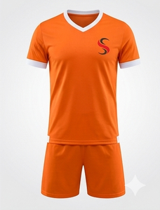 Ensemble de maillots de football unisexes pour adultes SI Custom, respirants, à manches courtes, de haute qualité, écologiques, anti-UV, séchage rapide, 100% coton - Product Image 5