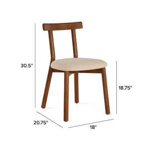 เก้าอี้ทานข้าวไม้สักแท้ทันสมัยพร้อมพนักพิงและเบาะหุ้มผ้า เฟอร์นิเจอร์หรูหราเป็นมิตรกับสิ่งแวดล้อมสำหรับโรงแรม ร้านอาหาร และบ้าน - Product Image 6