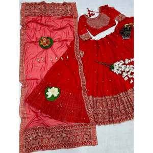 Designer Regional Clothing Beautiful Embroidery Work <b>Lehenga</b> Choli - Product Image 3