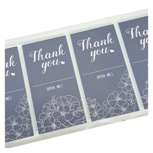 Autocollants personnalisés en gros 100pcs autocollants de remerciement imprimés - Product Image 1