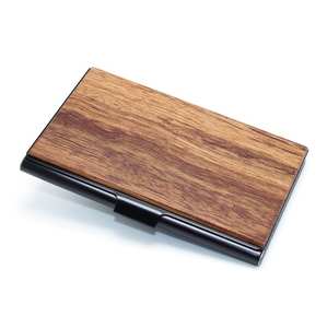 Tarjetero de Madera con Logotipo Personalizado |   Soporte para Tarjetas de Visita de Madera Maciza |   Uso Promocional y de Oficina - Product Image 1