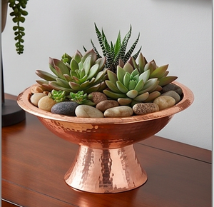 Handmade Copper Fruit Bowl With Hammered Finish Modern Decorative Serving Dish For <b>Kitchen</b> Use And Dining Use - Product Image 6