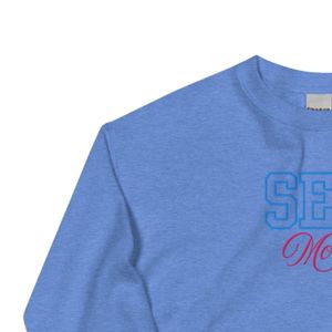 Sweat-shirt unisexe brodé Mom, bleu Carolina, col rond, en molleton doux, style décontracté et confortable pour tous les jours - Product Image 5