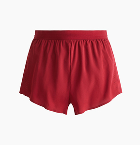 <b>Women's</b> Red Satin <b>Skorts</b> Elastic Waist Breathable Sporty Shorts Mid Rise Plain Dyed - Product Image 3