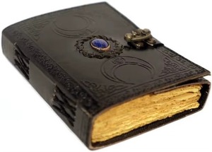 New Tripple Moon Stone Vintage Leather Organizer/Planner Handmade Hardcover Personalized Gift Notebook Sketchbook Office - Product Image 2