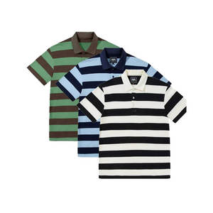Polo de golf décontracté en coton uni pour hommes, personnalisable avec logo brodé, grandes tailles, en polyester, vente en gros - Product Image 1