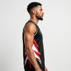2026 Split Fashion Tops Basketball Jersey Custom Basketball Jersey Set Wholesale Blank Sublimation Logo OEM ODM Breathable - Product Image 3