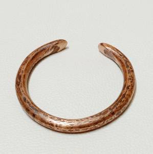 Brazalete de cobre macizo y pesado para hombre, brazalete de cobre puro, brazalete rústico martillado, regalo para él, joyería de cobre para hombre - Product Image 2