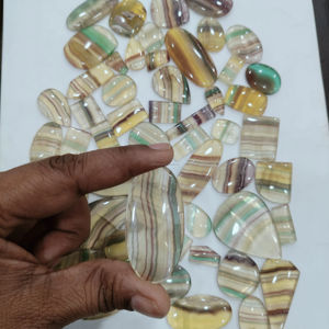 Cabujón de Fluorita Natural, Gema Suelta de Formas y Tamaños Variados, Hecho a Mano para Joyería, Certificado por Terceros, Peso Personalizable - Product Image 2