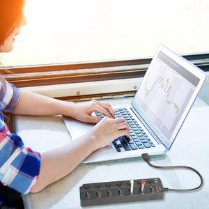 Hub USB 3.0 de 7 Puertos de Alta Velocidad (5Gbps) con Interruptor de Encendido/Apagado Independiente, Expansor de Datos USB para PC - Product Image 6