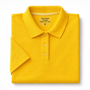 <b>Womens</b> Slim Fit for T-<b>Shirt</b> 100% Cotton 180 GSM Yellow Color Short <b>Sleeve</b> Breathable Soft Fabric Premium Quality Casual Wear - Product Image 3