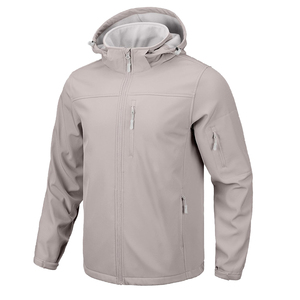 Veste en Softshell à Capuche pour Homme, Couleur Unie, Pull Casual, Coupe Classique, Vêtement d'Automne, Matière Polyester - Product Image 2