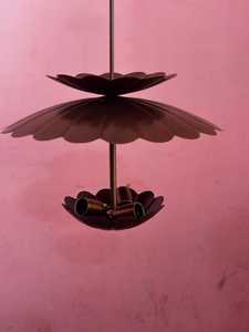 Brass Handmade Flower Pendant <b>Light</b> Modern Petal <b>Ceiling</b> Fixture for luxury looking Home Decor Large Bedroom - Product Image 4