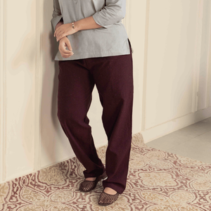 Pantalones de Pijama de Algodón para Mujer, Corte Recto, Cintura Elástica, Cómodos, Casuales, para Oficina - Product Image 1