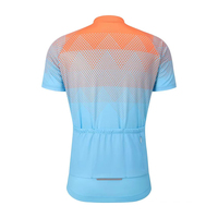 Maillot de cyclisme pour homme à manches courtes, imprimé géométrique, séchage rapide, polyester, coupe ajustée, col montant